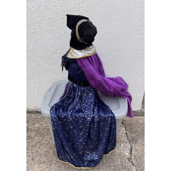 Vintage Halloween Witch Standing With Broom Figurine Unbranded 18” Tall - Picture 2 of 15